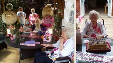 90th birthday celebrations at Stockport care home